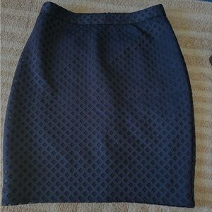 Banana Republic Navy Blue Geometric Pencil Skirt Sz 4